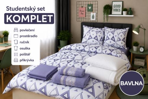 Študentský set KOMPLET TRIA fialový