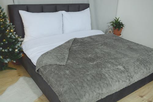 Mikroflanelová deka MODA tmavo šedá 150x200 cm (2)