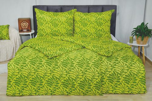 Obliečky z mikrovlákna s bavlneným efektom LONA olivové