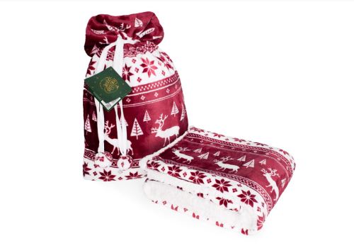 Obojstranná deka PURA vínová