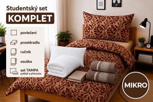 Študentský set KOMPLET LONA hnedý