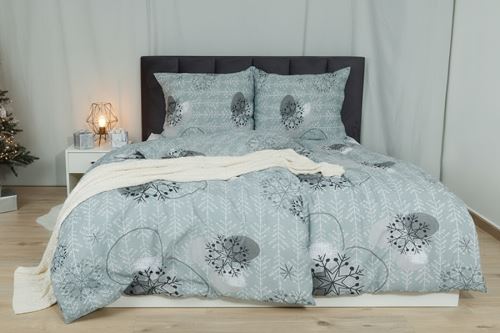 Vianočné Bavlnené obliečky PLUS IGLA šedé