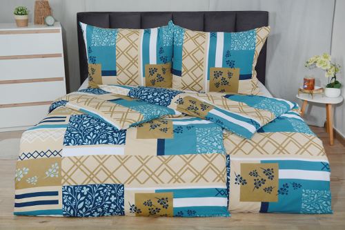 Obliečky mikrosatén ORNY modré