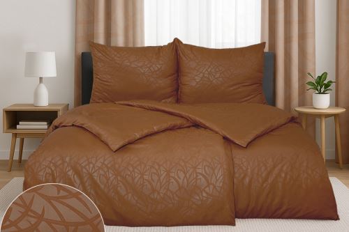 Obliečky DAMAŠOK mikro MUSA hnedé