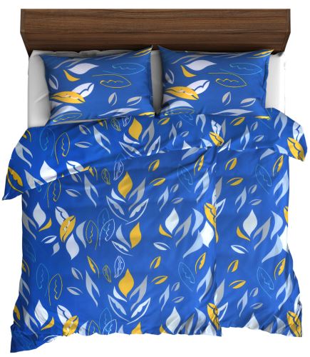 Obliečky mikrosatén 4dielne REZILA modré (7)