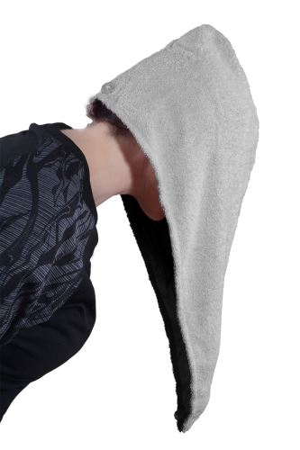 Rýchloschnúci turban na vlasy RENA svetlo šedý (2)
