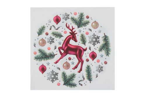 Vianočné obrúsky trojvrstvové JELENI