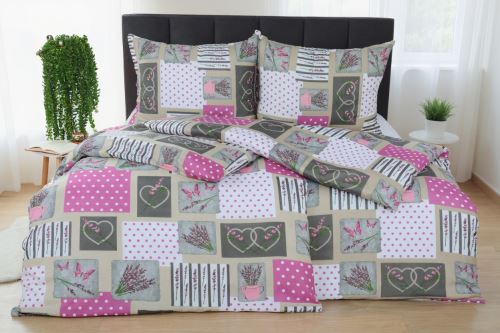 Bavlnené obliečky PLUS KASIA malinové