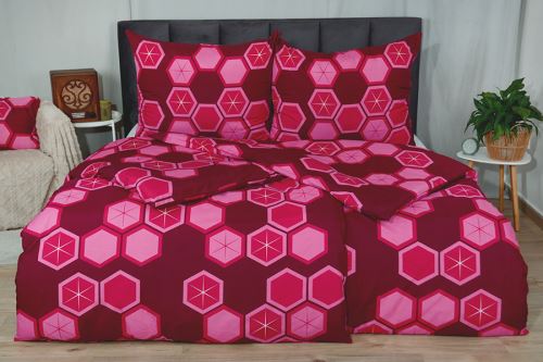 Obliečky mikrosatén 4dielne VINKA vínové