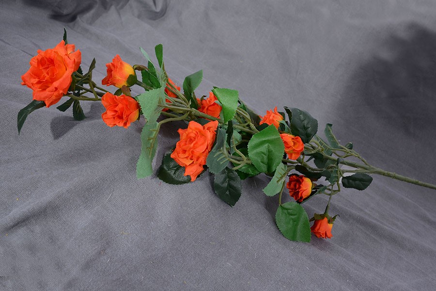 Umelé kvety RŮŽE oranžová