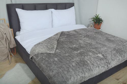 Mikroflanelová deka MODA tmavo šedá 150x200 cm (1)