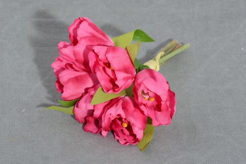 Zväzok umelých kvetín TULIPÁNY ružový