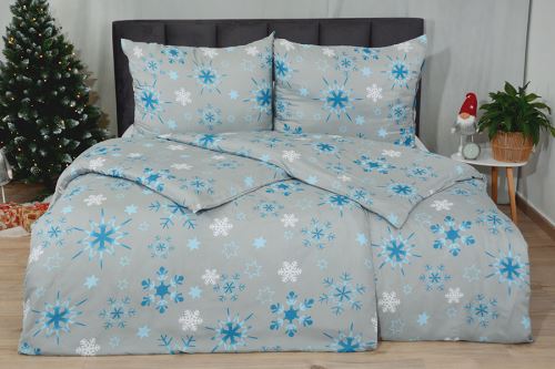 Vianočné Krepové obliečky mikro BASIC KELDA tyrkysové