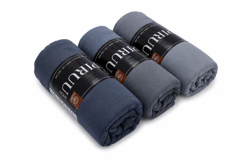Jersey prestieradlo EVA MIX 90x200 cm ŠEDOMODRÉ