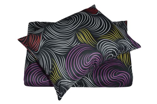 Obliečky z mikrovlákna s bavlneným efektom predľžené WELA čierne (1)