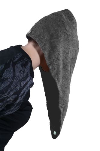 Rýchloschnúci turban na vlasy RENA tmavo šedý (2)
