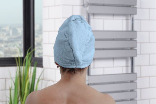 Rýchloschnúci turban na vlasy RENA svetlo modrý (1)