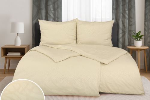 Obliečky DAMAŠOK mikro MUSA smotanové