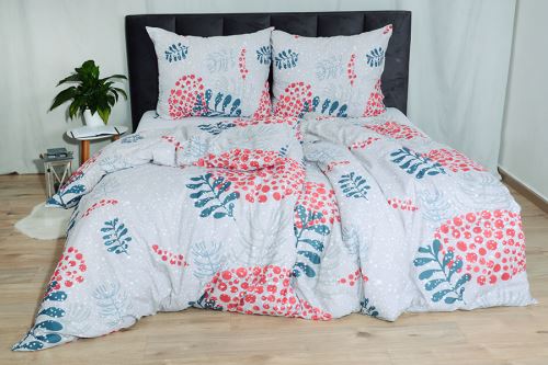 Bavlnené obliečky PLUS predľžené AMELIE šedé (1)