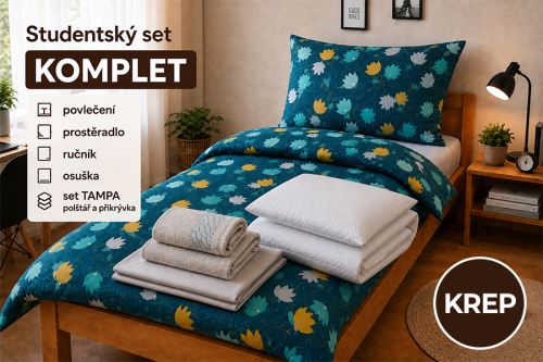 Študentský set KOMPLET TULIPA petrolejový