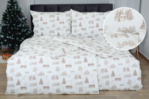 Vianočné Bavlnené obliečky PREMIUM HIRNA