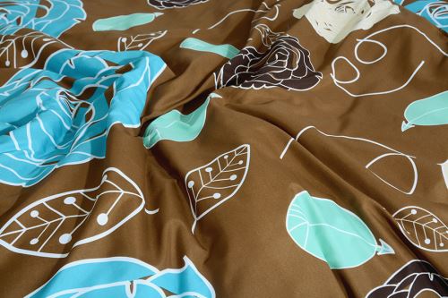 Obliečky z mikrovlákna s bavlneným efektom predľžené ROSETA kávové (5)