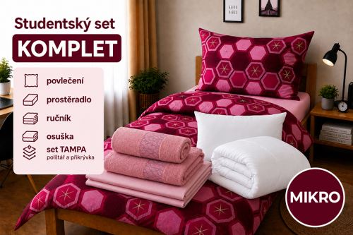 Študentský set KOMPLET VINKA vínový