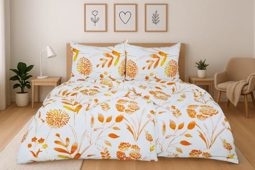 Obliečky MUŠELÍN mikro SINA oranžové